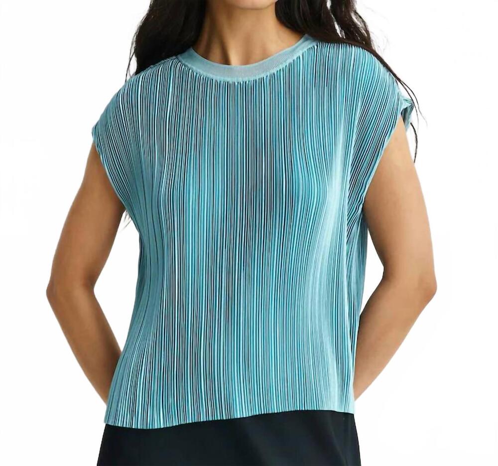 NEW JOSEPH cedre pleated satin top in chambray